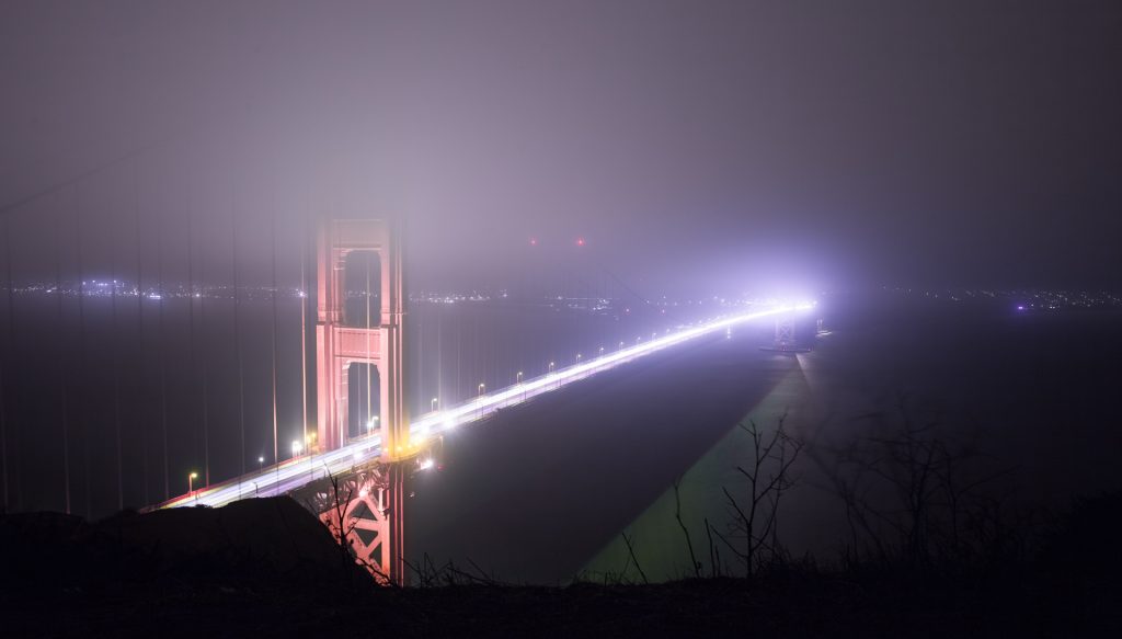 Golden Gate Bridge, After Dark, SF
